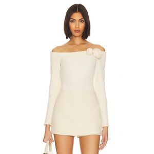 NWT LPA Romola Bodysuit in Cannoli Cream